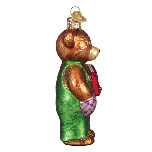 Old World Christmas: Corduroy Holding Book Christmas Ornament