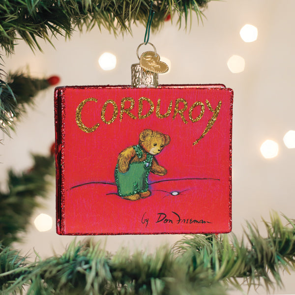 Old World Christmas: Corduroy Book Christmas Ornament