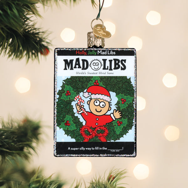 Old World Christmas: Holly, Jolly Mad Libs Christmas Ornament