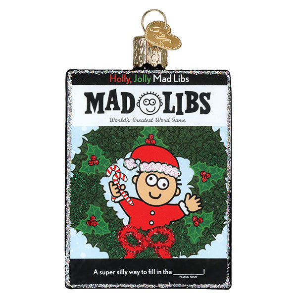 Old World Christmas: Holly, Jolly Mad Libs Christmas Ornament