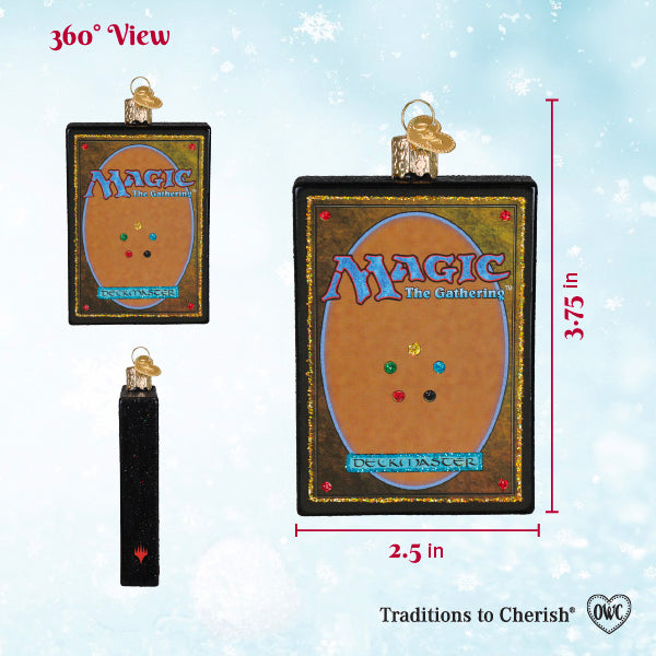 Old World Christmas: Magic: The Gathering Card Back Christmas Ornament