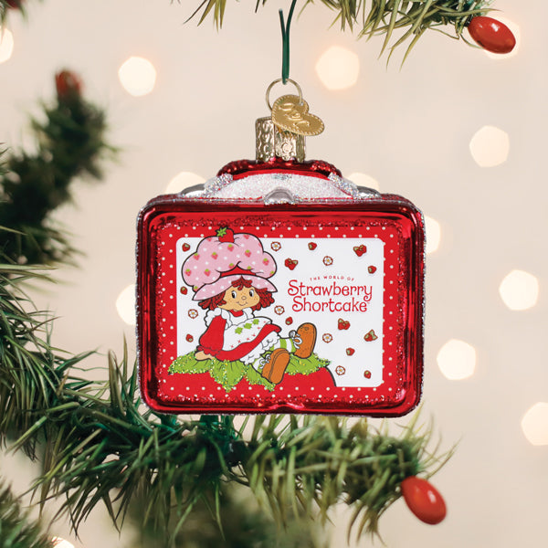 Old World Christmas: Strawberry Shortcake Lunchbox Christmas Ornament