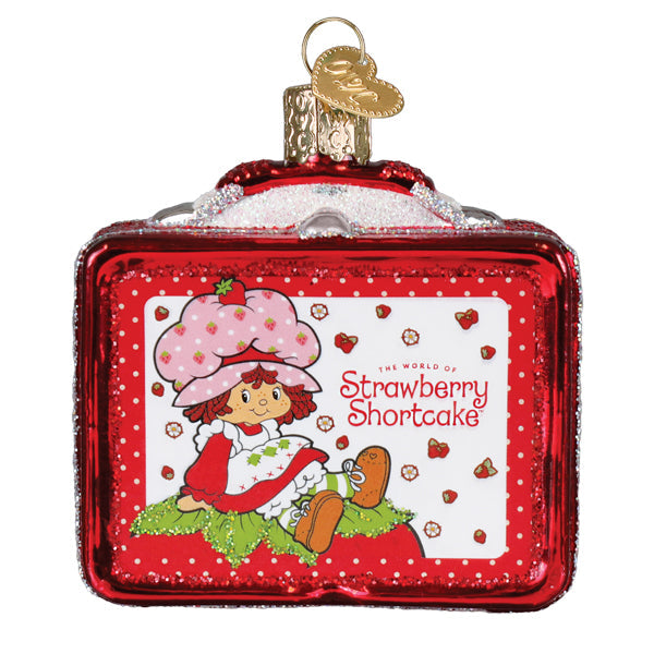Old World Christmas: Strawberry Shortcake Lunchbox Christmas Ornament
