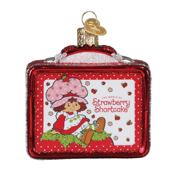 Old World Christmas: Strawberry Shortcake Lunchbox Christmas Ornament