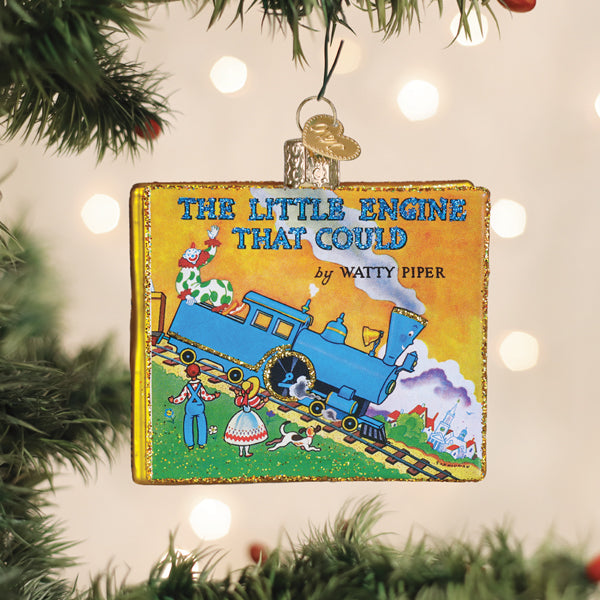 Old World Christmas: The Little Engine That Could Book Christmas Ornament