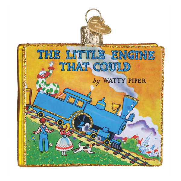 Old World Christmas: The Little Engine That Could Book Christmas Ornament