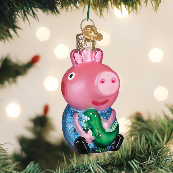 Old World Christmas: George Pig Christmas Ornament