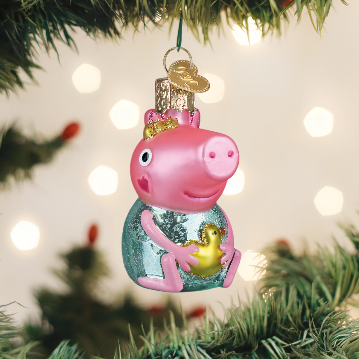 Old World Christmas: Evie Pig Christmas Ornament