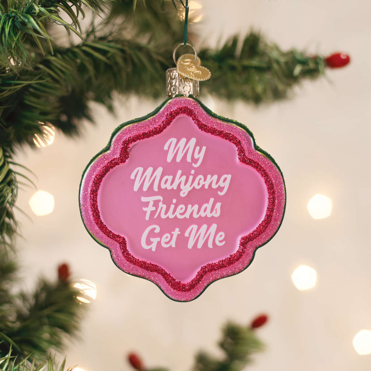 Old World Christmas: My Mahjong Friends Christmas Ornament