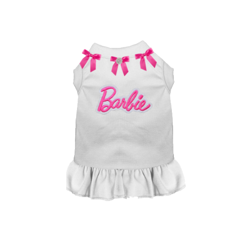 Bark 5th Ave., LLC Cotton Dog Dress - White/S - HT Animal Supply