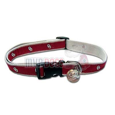 NCAA Oklahoma Sooners Woven Ribbon Collar by SportyK9