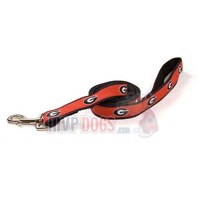 NCAA Georgia Bulldogs Woven Ribbon Dog Leash by SportyK9