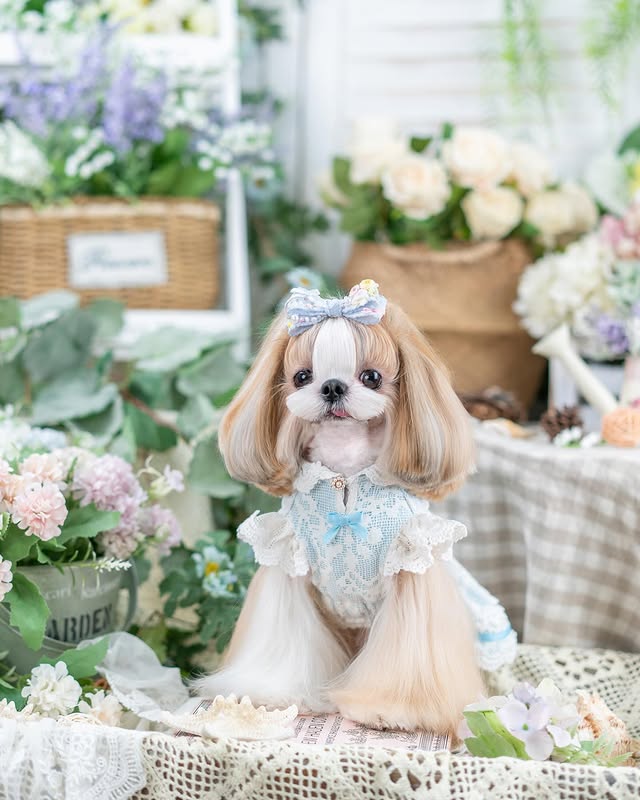 Luxury design dog dress vintage lace