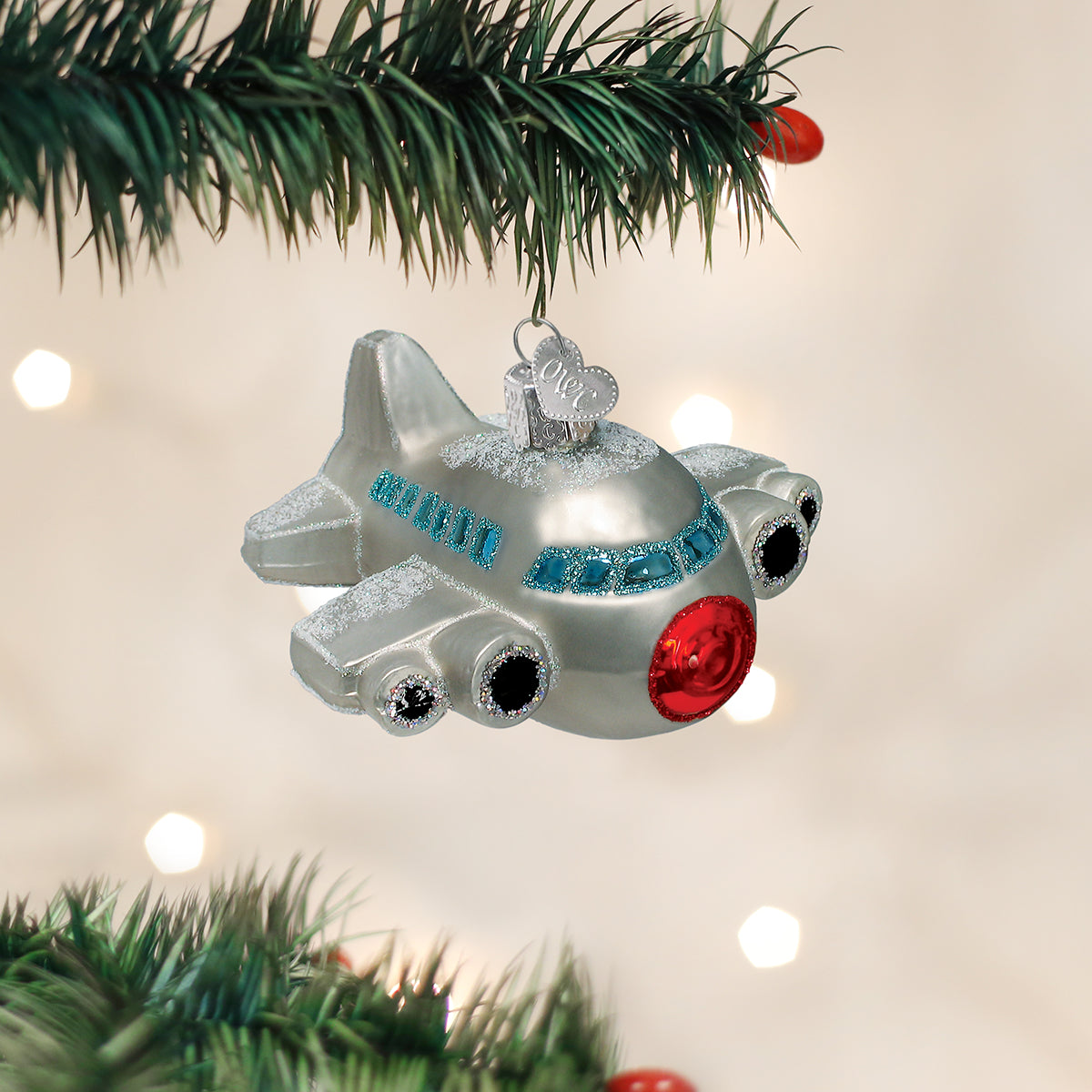 Old World Christmas: Airplane Christmas Ornament