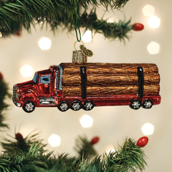 Old World Christmas: Logging Truck Christmas Ornament