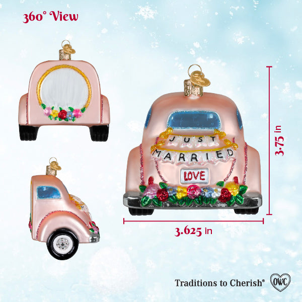 Old World Christmas: Just Married Magic Christmas Ornament