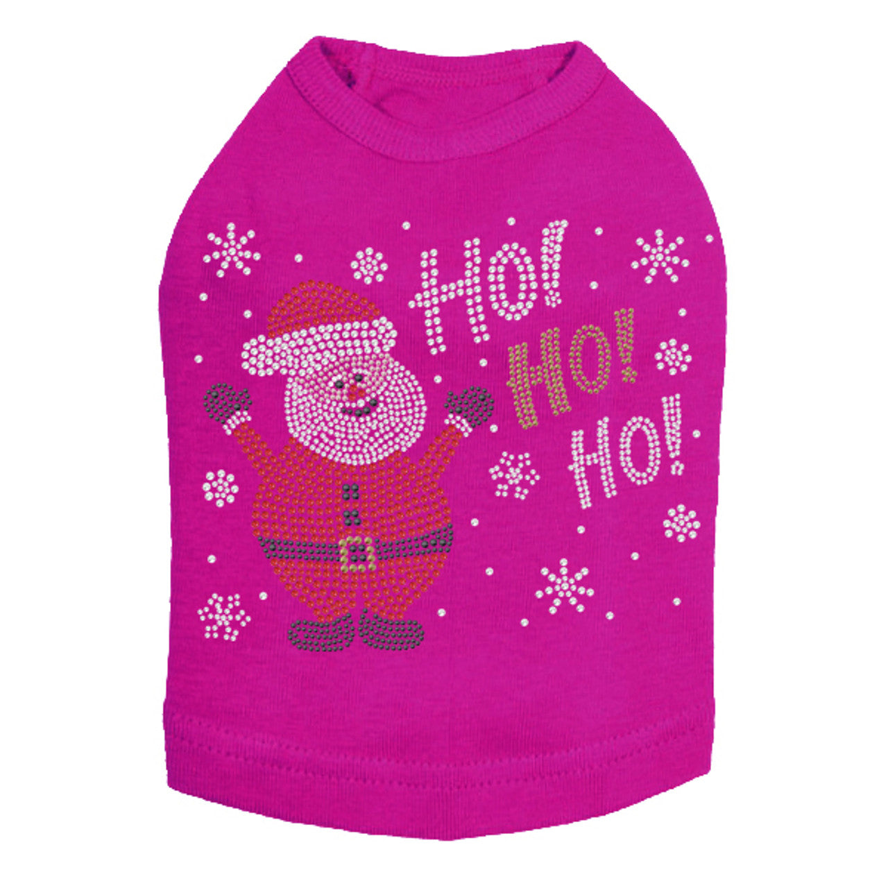 Ho Ho Santa with Snowflakes - Dog Tank