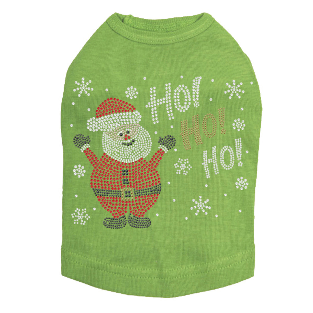 Ho Ho Santa with Snowflakes - Dog Tank