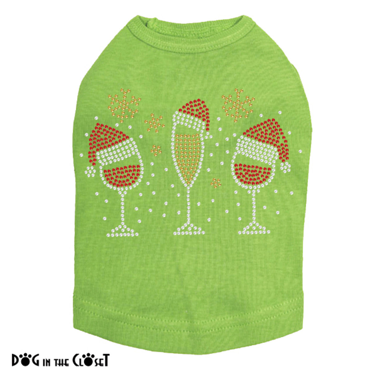 Christmas Wine Glasses - Dog Tank