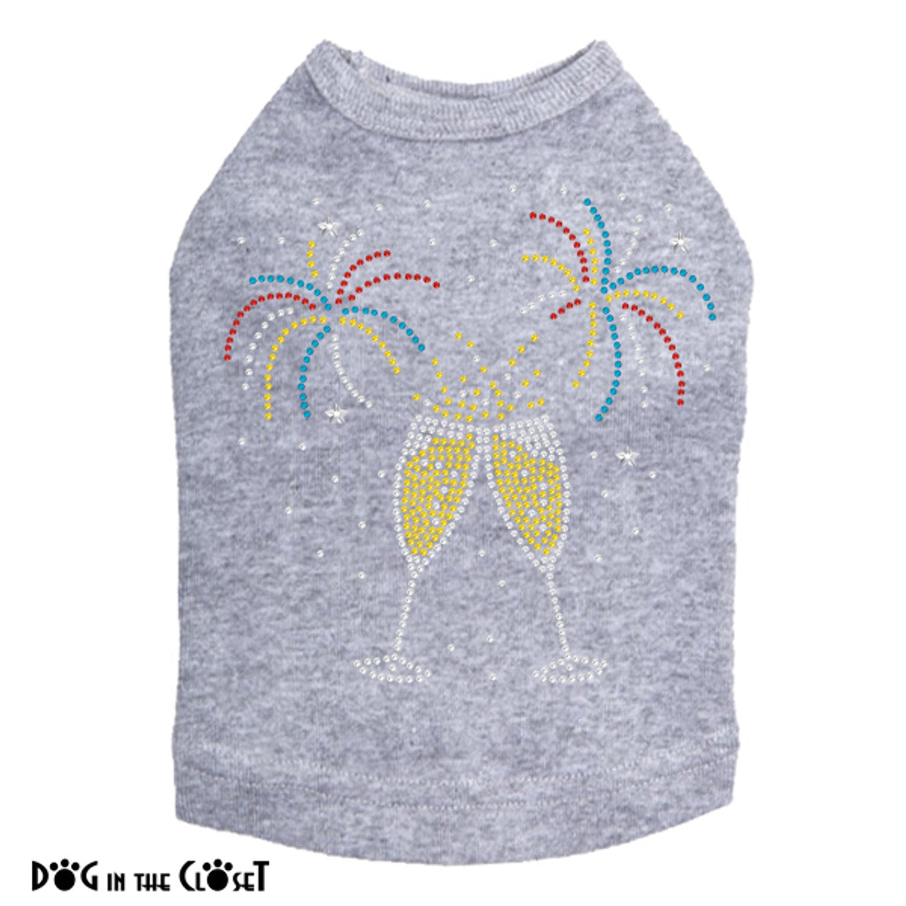 Happy New Year Drink & Fireworks - Dog Tank