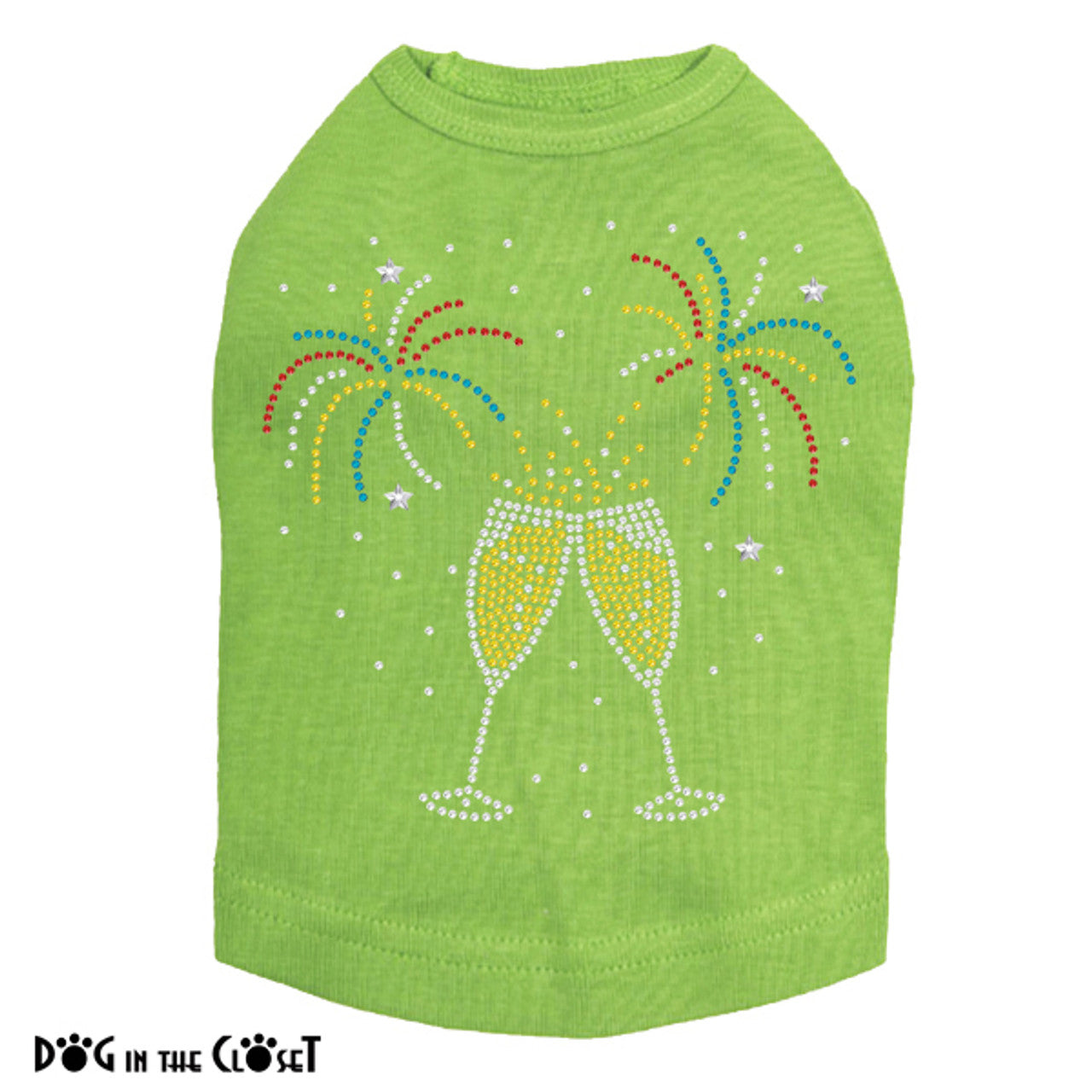 Happy New Year Drink & Fireworks - Dog Tank