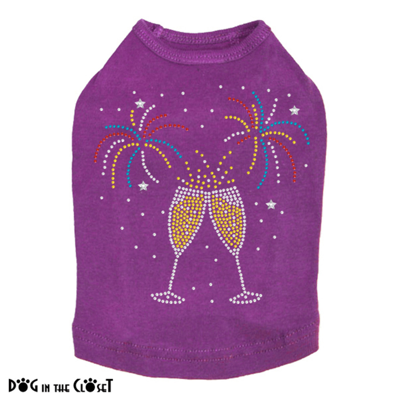 Happy New Year Drink & Fireworks - Dog Tank