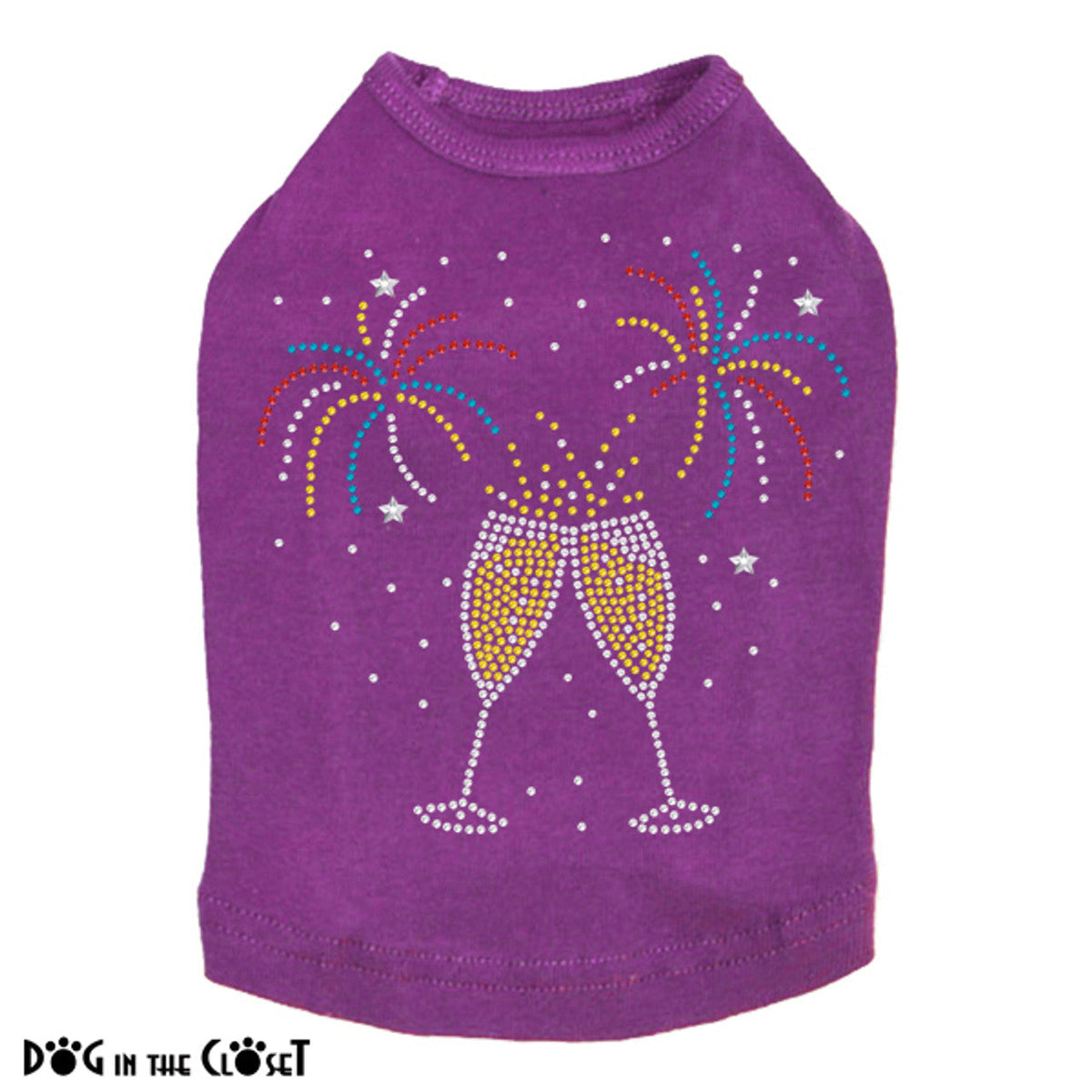 Happy New Year Drink & Fireworks - Dog Tank