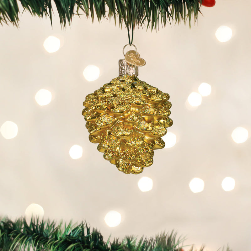 Small Gold Pine Cone