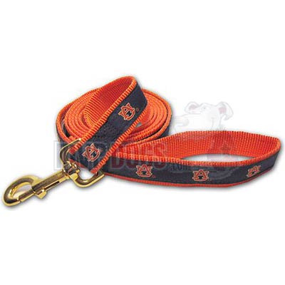 NCAA Auburn Tigers Woven Ribbon Dog Leash by SportyK9