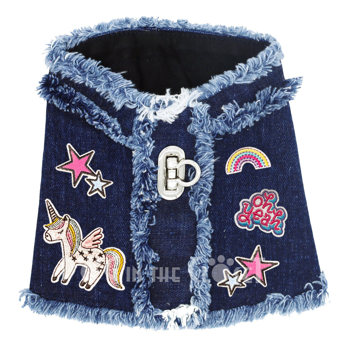Oh Yeah Unicorn Denim Harness Vest