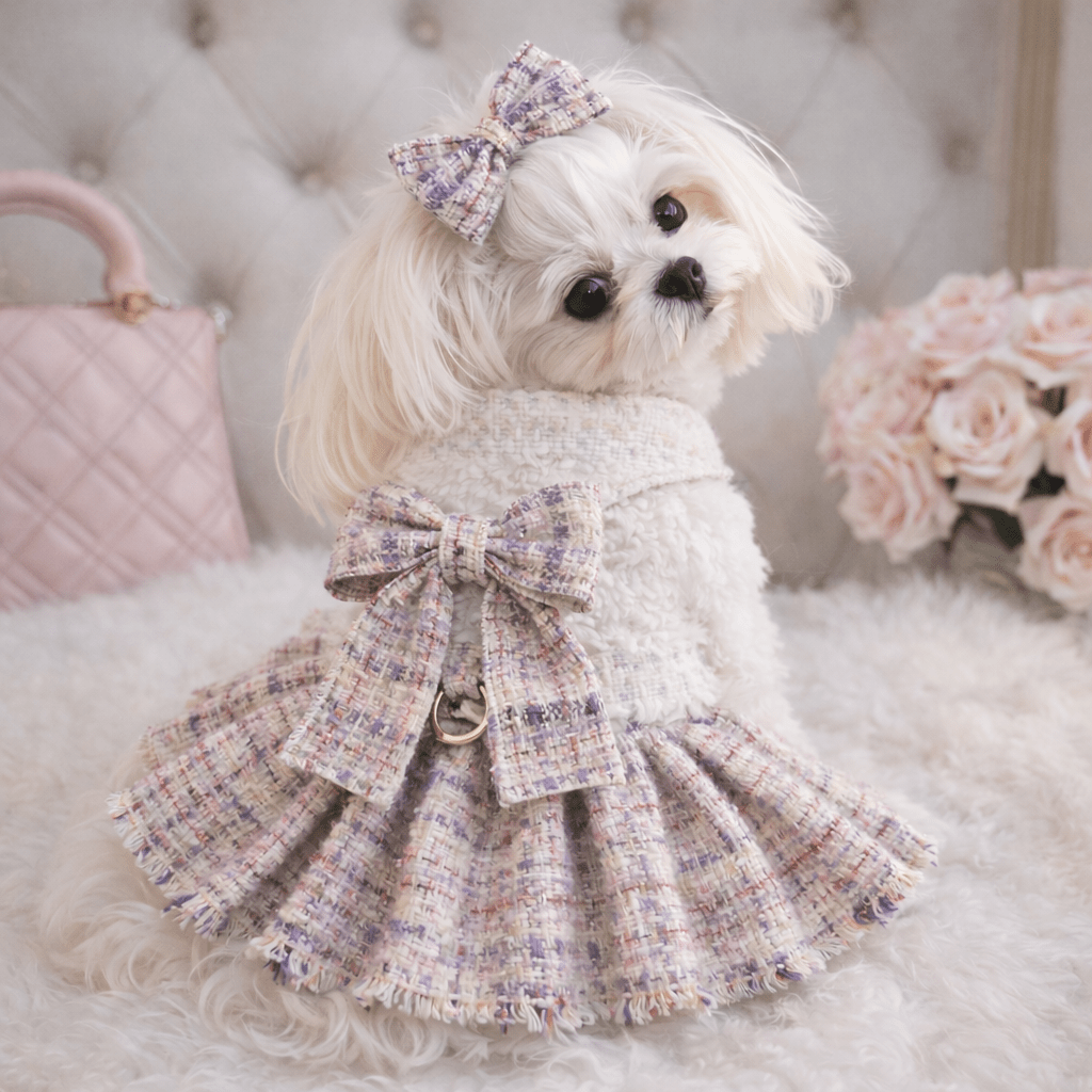 Heads or Tails Pup Metropolitan Tweed Couture Dog Dress