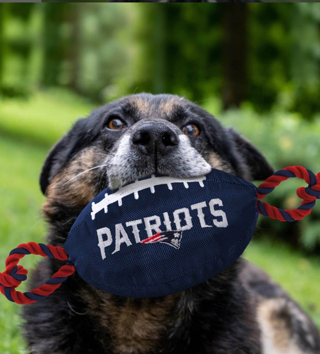 NFL New England Patriots Nylon Football Toy - HT Animal Supply