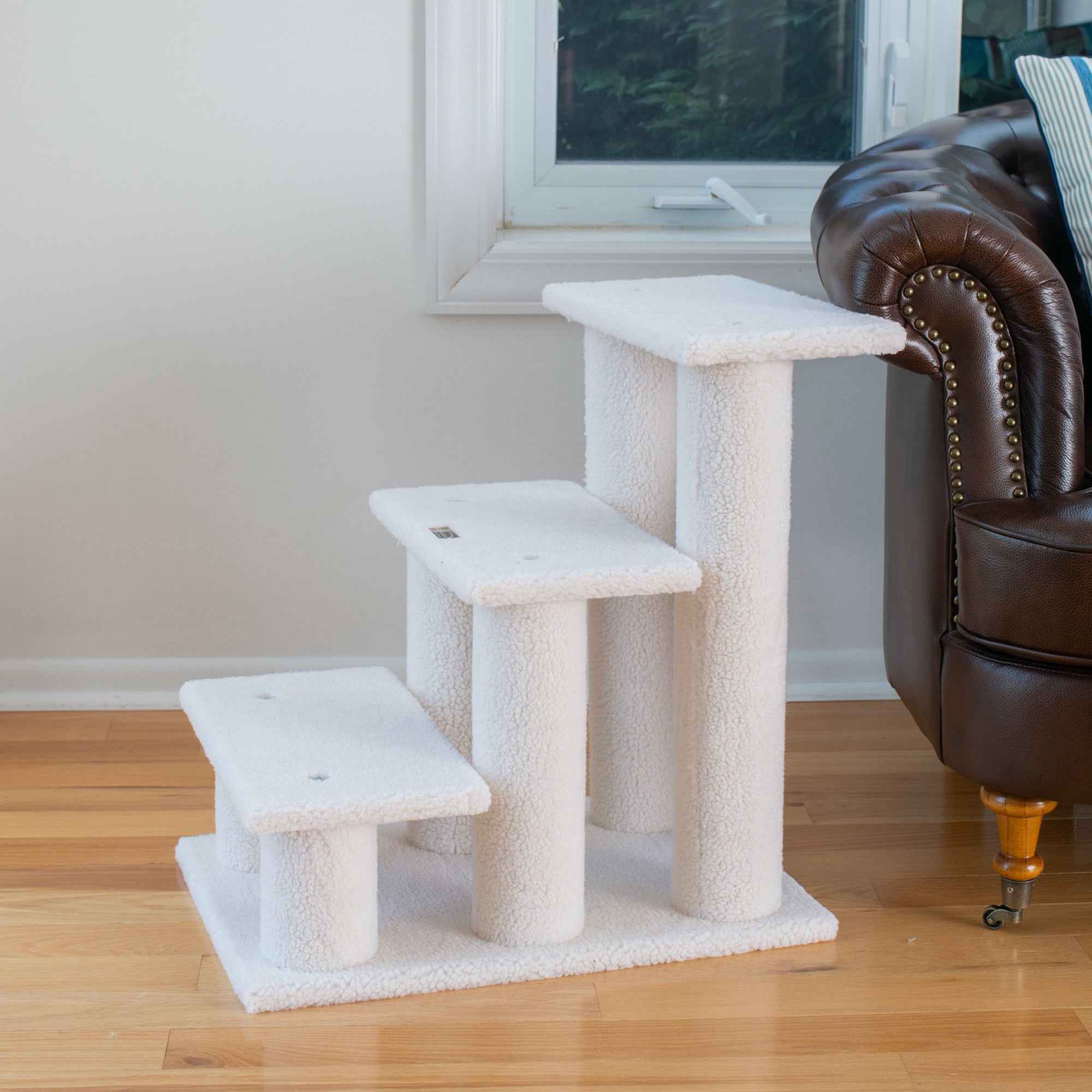 Armarkat 3 Step Cat Step Stairs Ramp  25" Height Dogs Climber And Kitten Steps B3001