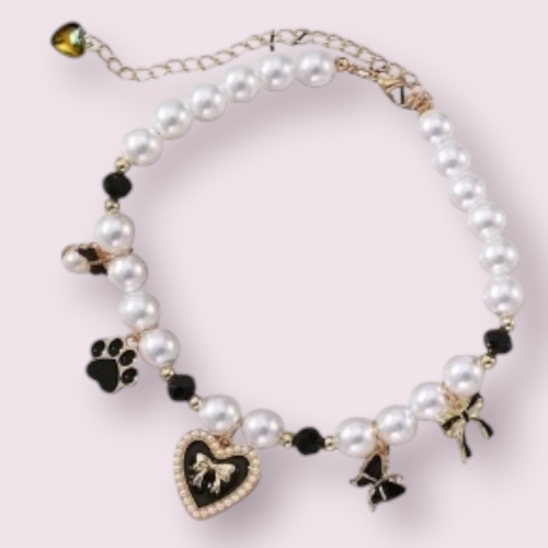 Paws & Pearls Dog Charm Necklace