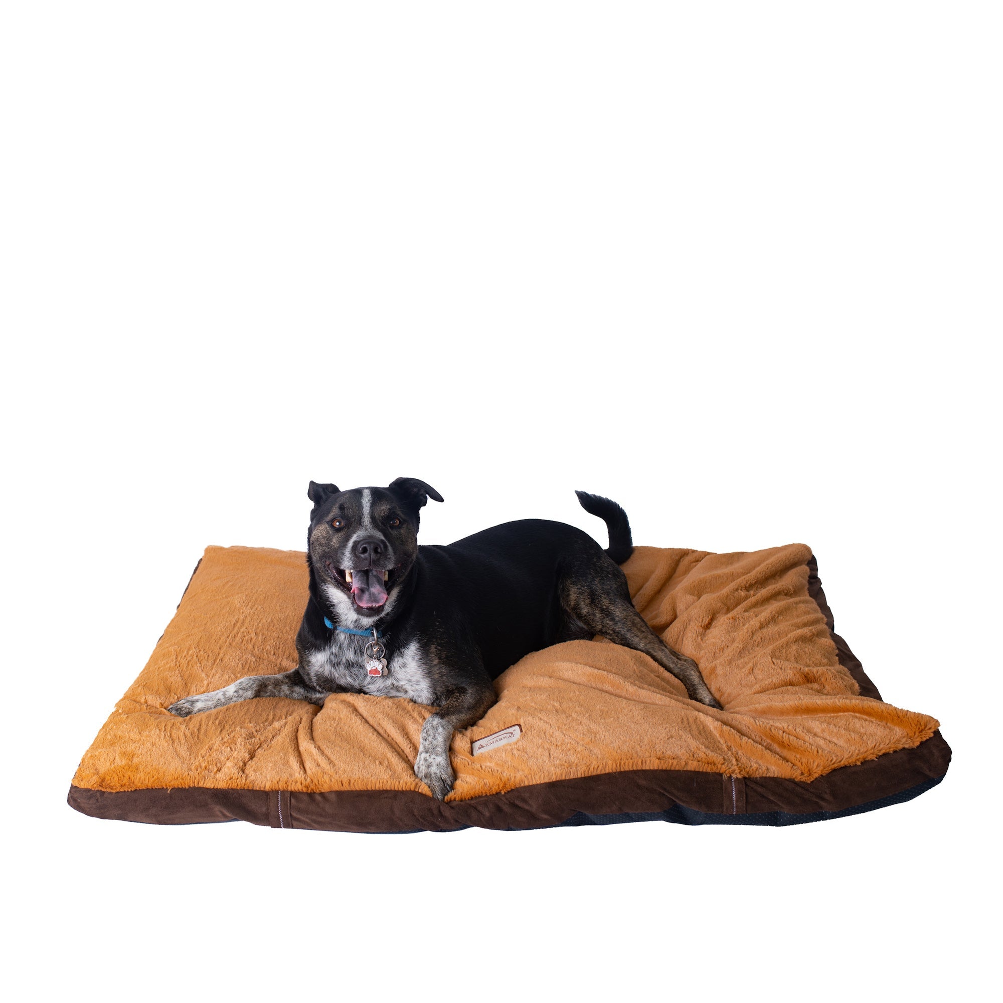 Armarkat M05HKF/ZS-L Large Pet Bed Mat With Poly Fill Cushion In Earth Brown & Mocha