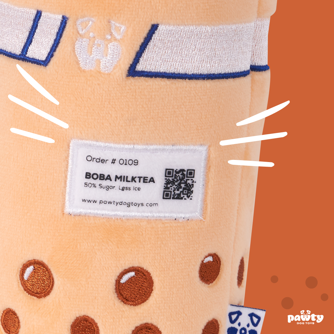 Pawty Boba Tea Plush Dog Toy