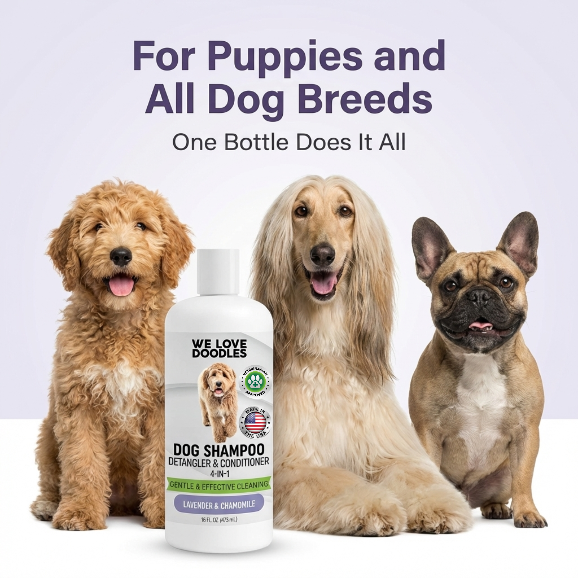 Dog Shampoo – Lavender 4-in-1 (3 Pack)