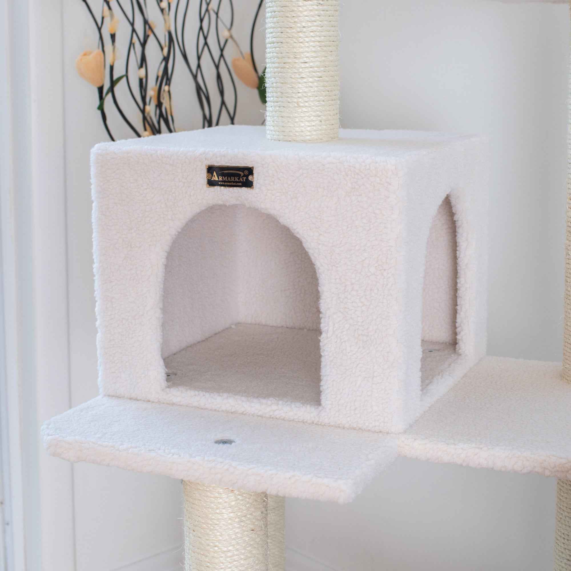 Armarkat Ivory 53" High Cat tree Fleece Covered Cat Climber B5701