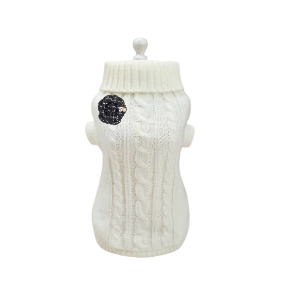The Camellia Luxe Knit Dog Sweater