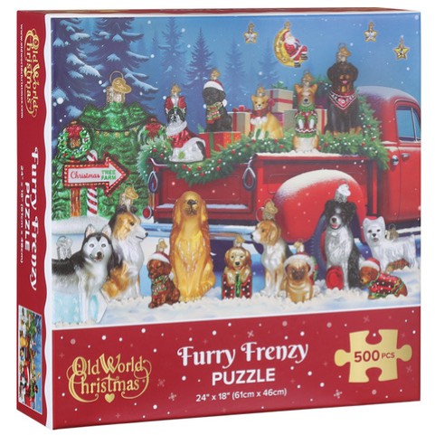 Old World Christmas: Furry Frenzy 500-Piece Christmas Puzzle