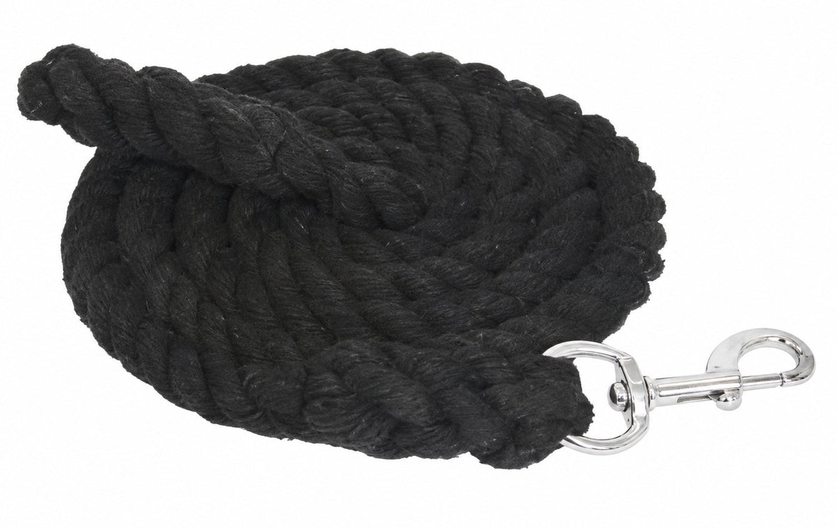 Gatsby Cotton 10ft Lead/Bolt Snap - Black - 10