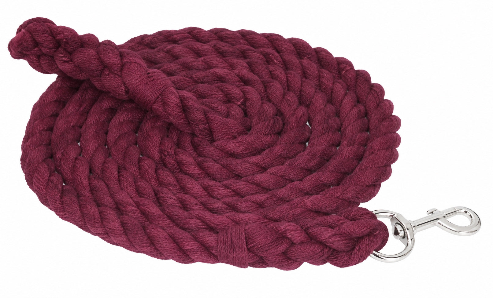 Gatsby Cotton 8ft Lead with Bolt Snap - Burgundy - 8