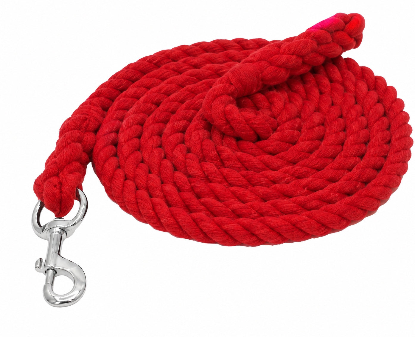 Gatsby Cotton 8ft Lead with Bolt Snap - Red - 8