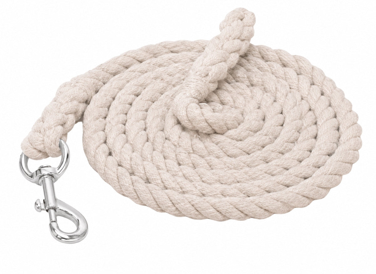 Gatsby Cotton 10ft Lead/Bolt Snap - White - 10