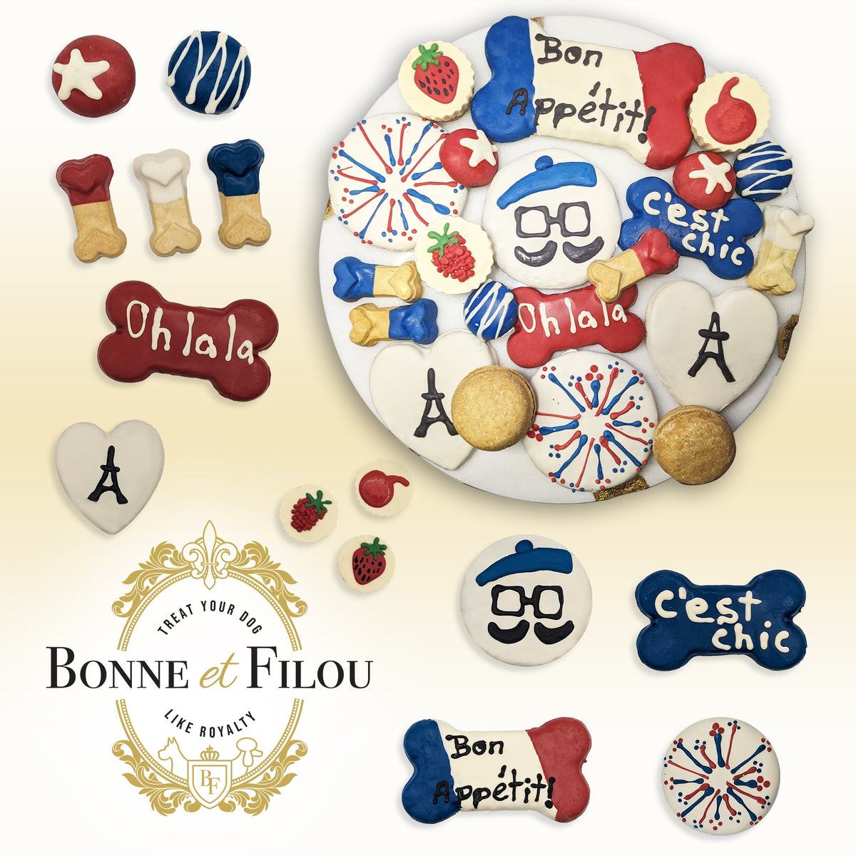 Bonne et Filou – French-Themed Dog Treat Gift Box