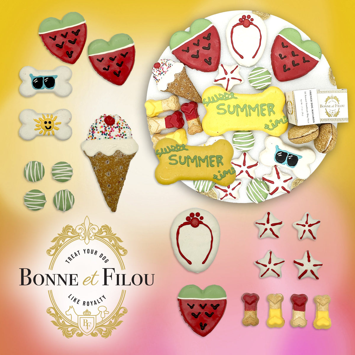 Bonne et Filou – Summer Dog Treat Gift Box