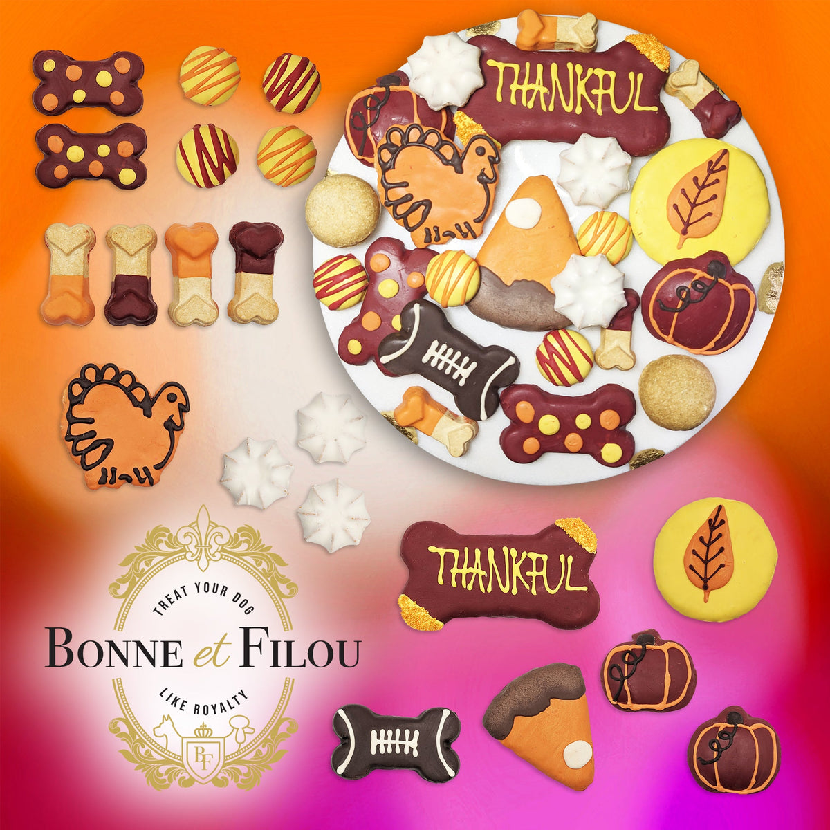 Bonne et Filou – Thanksgiving Dog Treat Gift Box