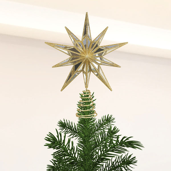 Old World Christmas: 12" Gold Double-Sided Mirrored Star Tree Topper