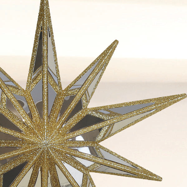 Old World Christmas: 12" Gold Double-Sided Mirrored Star Tree Topper