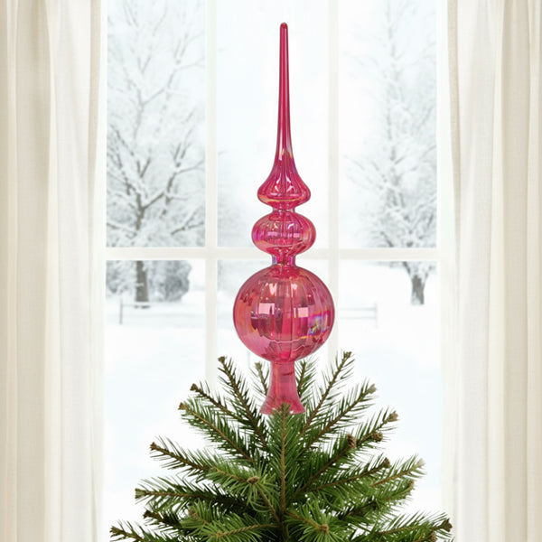 Old World Christmas: Retro Winter Blush Christmas Tree Topper